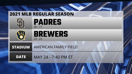 Padres @ Brewers Game Preview for MAY 24 -  7:40 PM ET