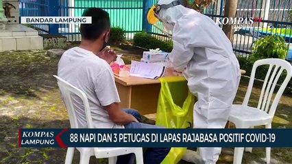 88 Warga Binaan dan 3 Petugas di Lapas Rajabasa Positif Covid-19