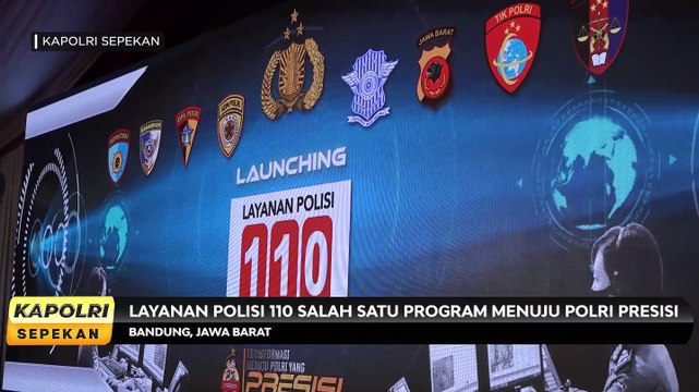 Kapolri Sepekan: Luncurkan Aplikasi 110