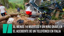 Al menos 14 muertos y un niño grave en un accidente en teleférico