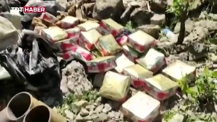 Pençe operasyonlarında teröristlere ait mühimmat ele geçirildi