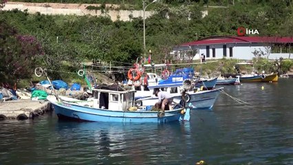 Ordulu balıkçılar sezon sonrası ağ mesaisinde