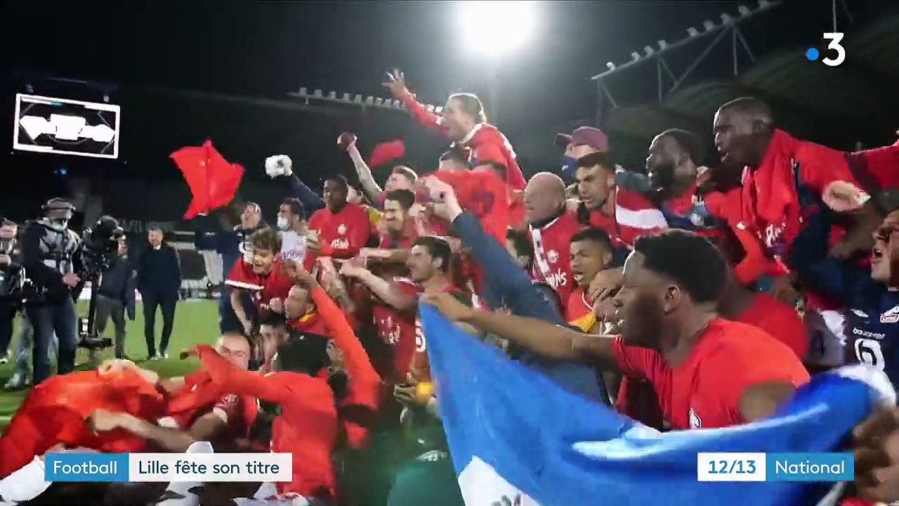 Football : les supporters lillois célèbrent toute la nuit la victoire du LOSC en Ligue 1