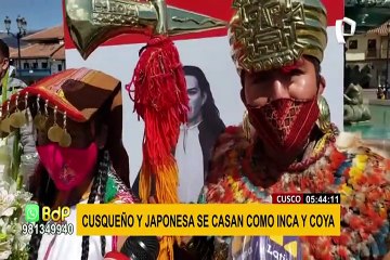 Curiosa boda en Cusco: una pareja decide casarse como Inca y Coya