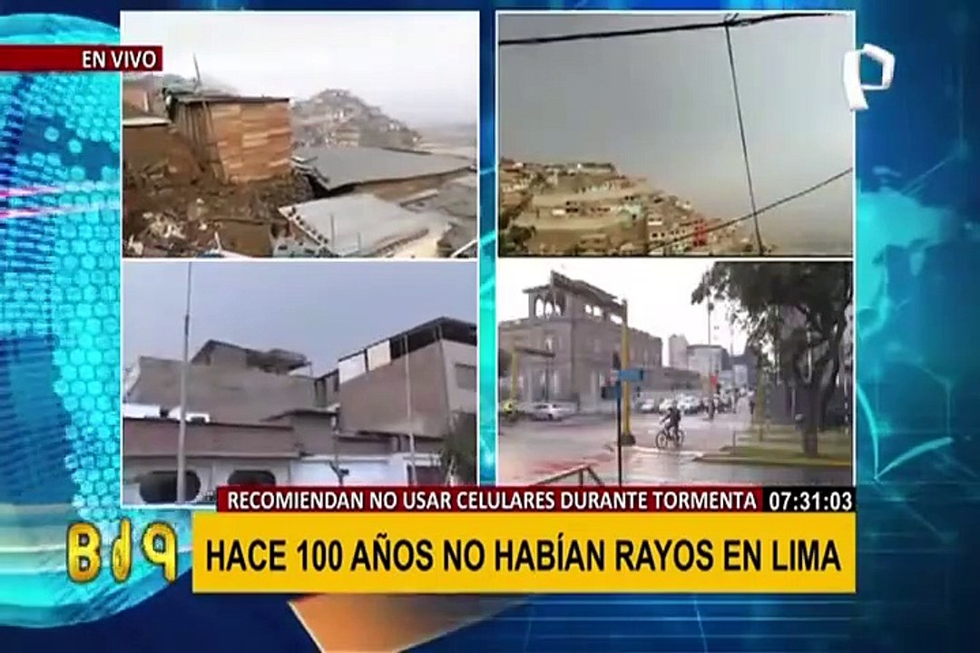 Truenos y relámpagos en Lima: intensa lluvia y fuertes vientos se registran en SJM