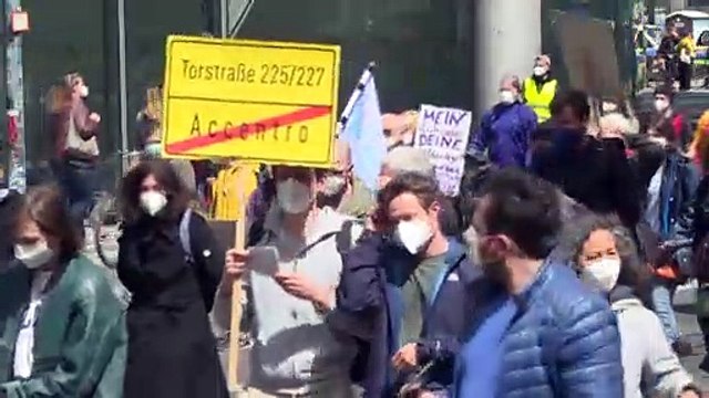 Protesta contra los alquileres caros en Berlín