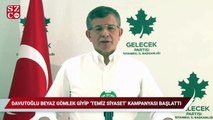 Davutoğlu beyaz gömlek giyip 'temiz siyaset' kampanyası başlattı