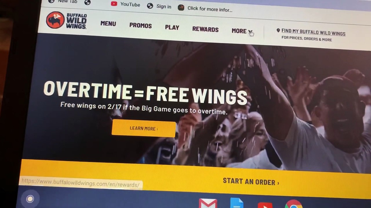 How to navigate Buffalo Wild Wings Website by B&D Product & Food Review