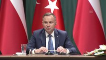 ANKARA - Cumhurbaşkanı Erdoğan-Polonya Cumhurbaşkanı Duda ortak basın toplantısı - Polonya Cumhurbaşkanı Duda (3)