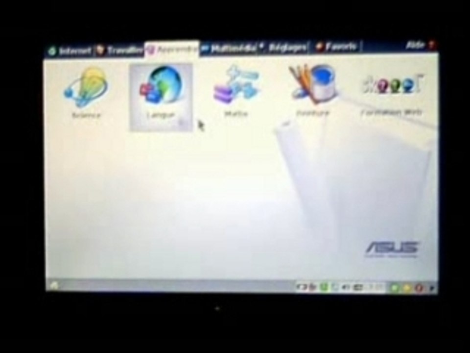 Test eeepc découverte de l'interface