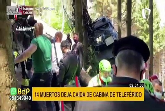 Al menos 13 muertos y 2 heridos graves deja caída de teleférico en los alpes italianos