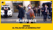 Alba Vergés arriba al Palau de la Generalitat