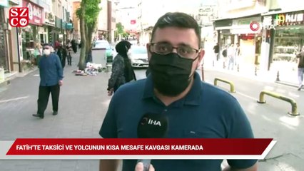 Download Video: Fatih’te taksici ve yolcunun kısa mesafe kavgası kamerada