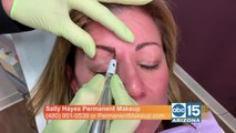 Sally Hayes shows us how she applies permanent makeup