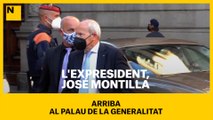 L’expresident José Montilla arriba al Palau de la Generalitat