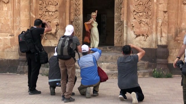 AĞRI - Osmanlı yadigarı İshak Paşa Sarayı'nda gün batımı