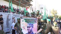 GAZZE - Hamas'ın askeri kanadından hayatını kaybedenler için anma töreni