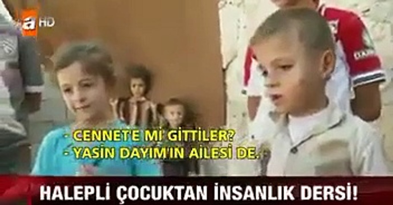 Halepli çocuktan insanlık dersi!