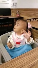 Happy Baby Iya eating