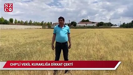 CHP'li Vekil yaşanan kuraklığa dikkat çekti