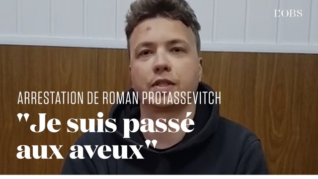 Les aveux du militant biélorusse Roman Protassevitch diffusés à la télévision publique