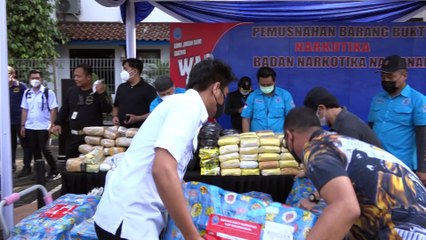 BNN Musnahkan 1,5 Ton Barang Bukti Tindak Pidana Narkotika