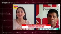 CANDIDATO PEDRO CASTILLO queda en ridículo en entrevista con periodista colombiana