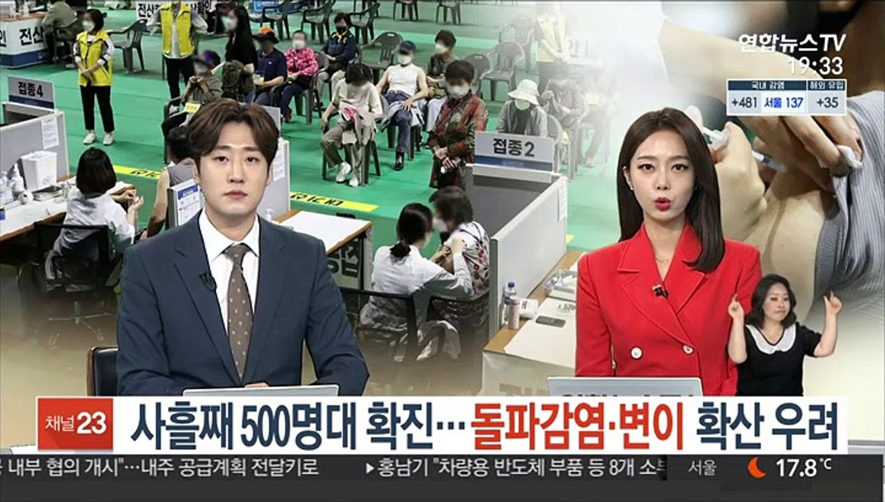 사흘째 500명대 확진…돌파감염·변이 확산 우려