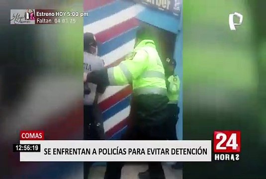 Comas: familiares de presuntos delincuentes se enfrentaron a policías para evitar detención