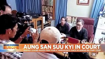 Myanmar's Aung Suu Kyi makes first in-person court appearance
