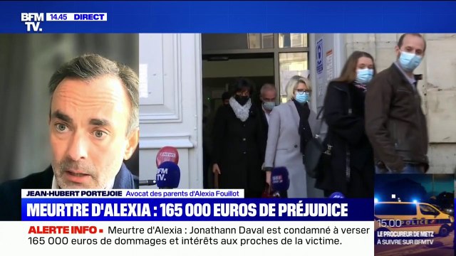Jonathann Daval condamné à 165.000 euros de dommages-intérêts: Une décision anecdotique, il est insolvable affirme l'avocat des parents d'Alexia Fouillot