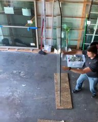 Strong Glass While Falling Shatters With Next Blow