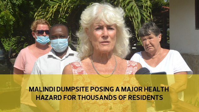 Malindi residents protests against dumpsite.