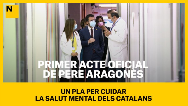 Primer acte oficial d'Aragonès: un pla per cuidar la salut mental dels catalans