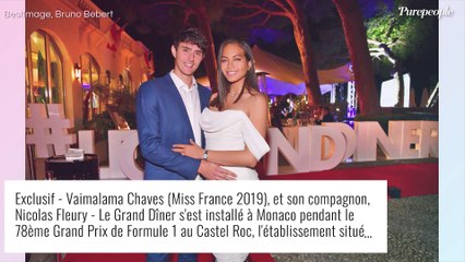 Vaimalama Chaves sublime en robe moulante au bras de son chéri Nicolas