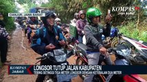 Longsor Tebing Tutup Akses Jalan Kab. Cianjur