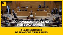 Escridassada al Senat per l'acatament a la Constitució de senadors d'ERC i Junts