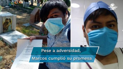 El enfermero que cumplió su promesa y llevó su título universitario a la tumba de sus padres