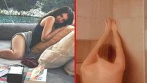 Tatile giden Aygün Aydın, duş aldığı sırada çektiği videoyu sosyal medya hesabından paylaştı