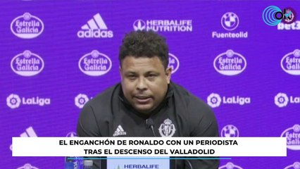 El enganchón de Ronaldo con un periodista tras el descenso del Valladolid
