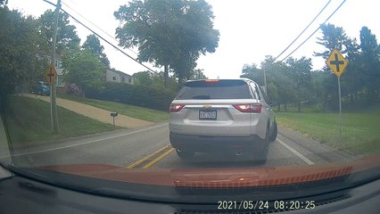 Driver Reverses Despite Not Having Room