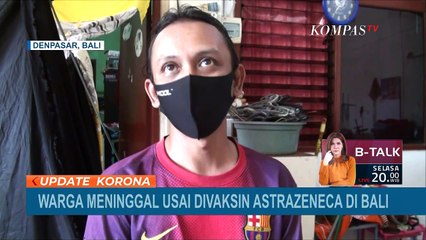 1 Warga Meninggal Usai Divaksin AstraZeneca di Bali