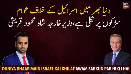 People all over the world have taken to the streets against Israel,FM Shah Mehmood Qureshi