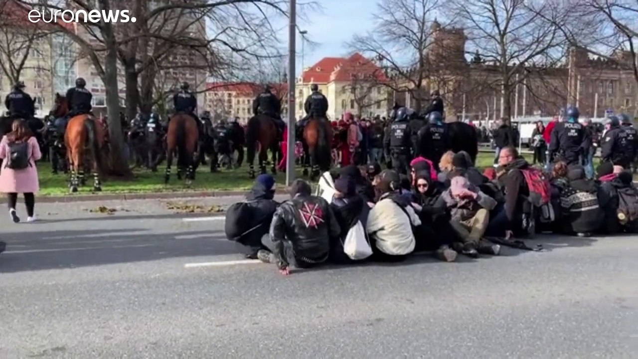 Proteste gegen Neonazi-Aufmarsch in Dresden