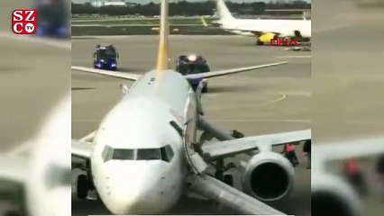 Pegasus’un Düsseldorf uçağında yangın paniği!
