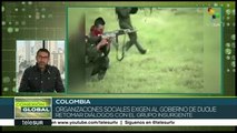 Colombia: exigen al gobierno reanudar los diálogos de paz