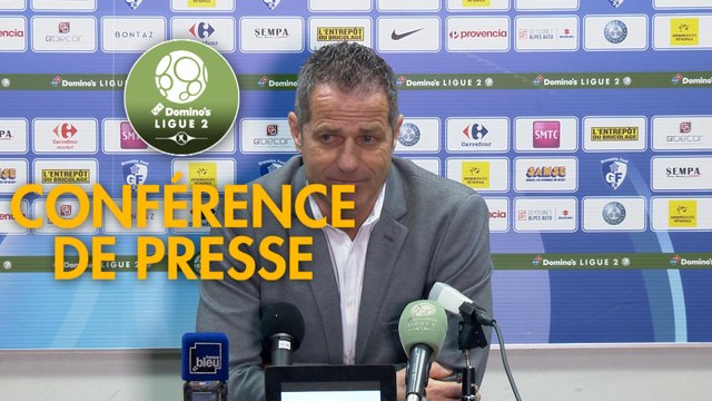 Conférence de presse Grenoble Foot 38 - Chamois Niortais (3-1) : Philippe HINSCHBERGER (GF38) - Franck PASSI (CNFC) - 2019/2020