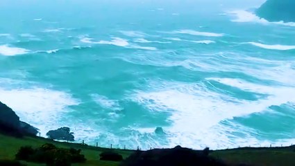 Download Video: Waves crash against shore amidst Storm Dennis