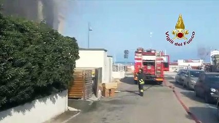 Rimini - Incendio in un hotel in località Miramare (14.02.20)