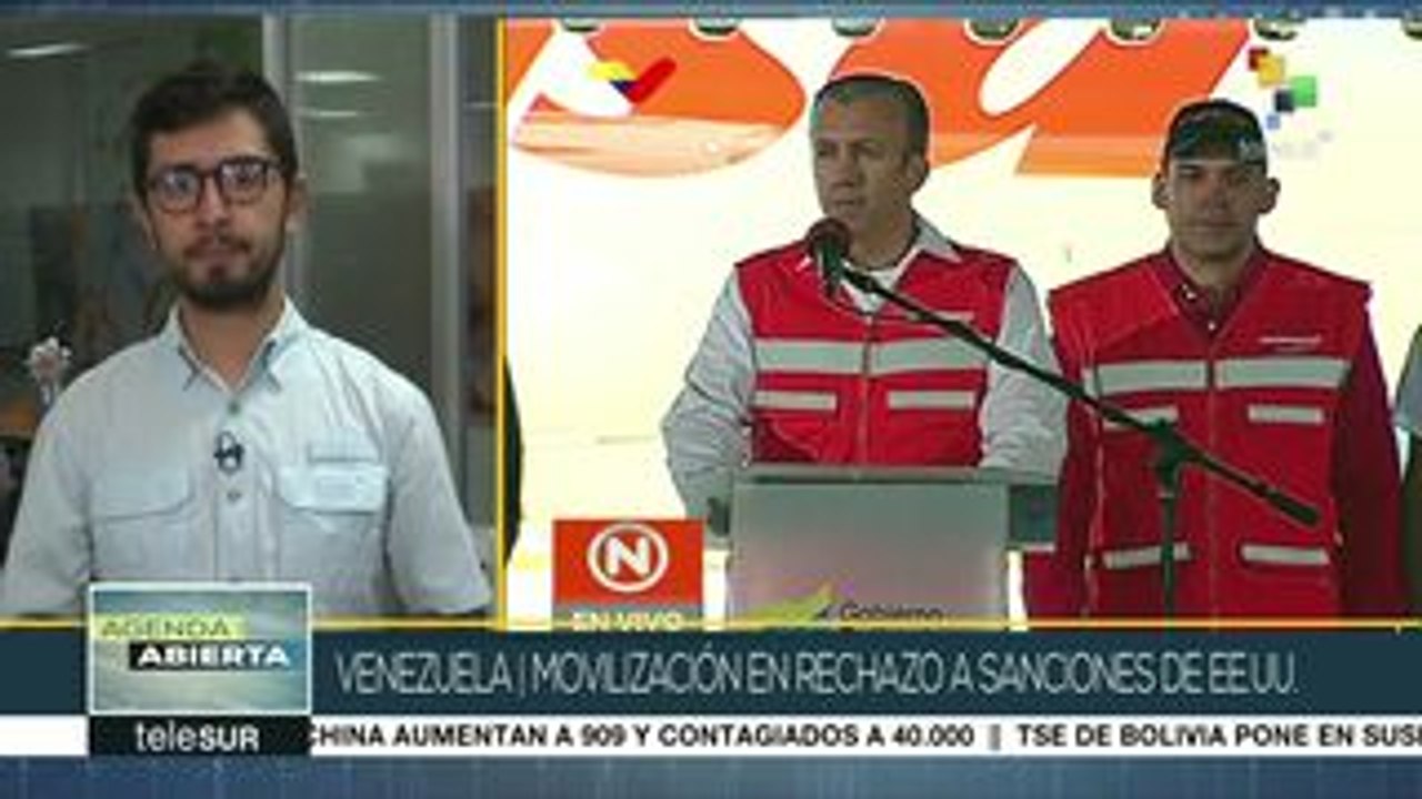 Pueblo venezolano sale a las calles para rechazar bloqueo de EE.UU.